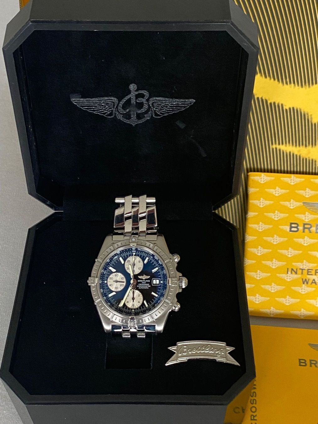 Breitling Uhren: Breitling Crosswind, 43mm, Stahl, schwarz – Gebraucht aus Luzern von watch-collection 7