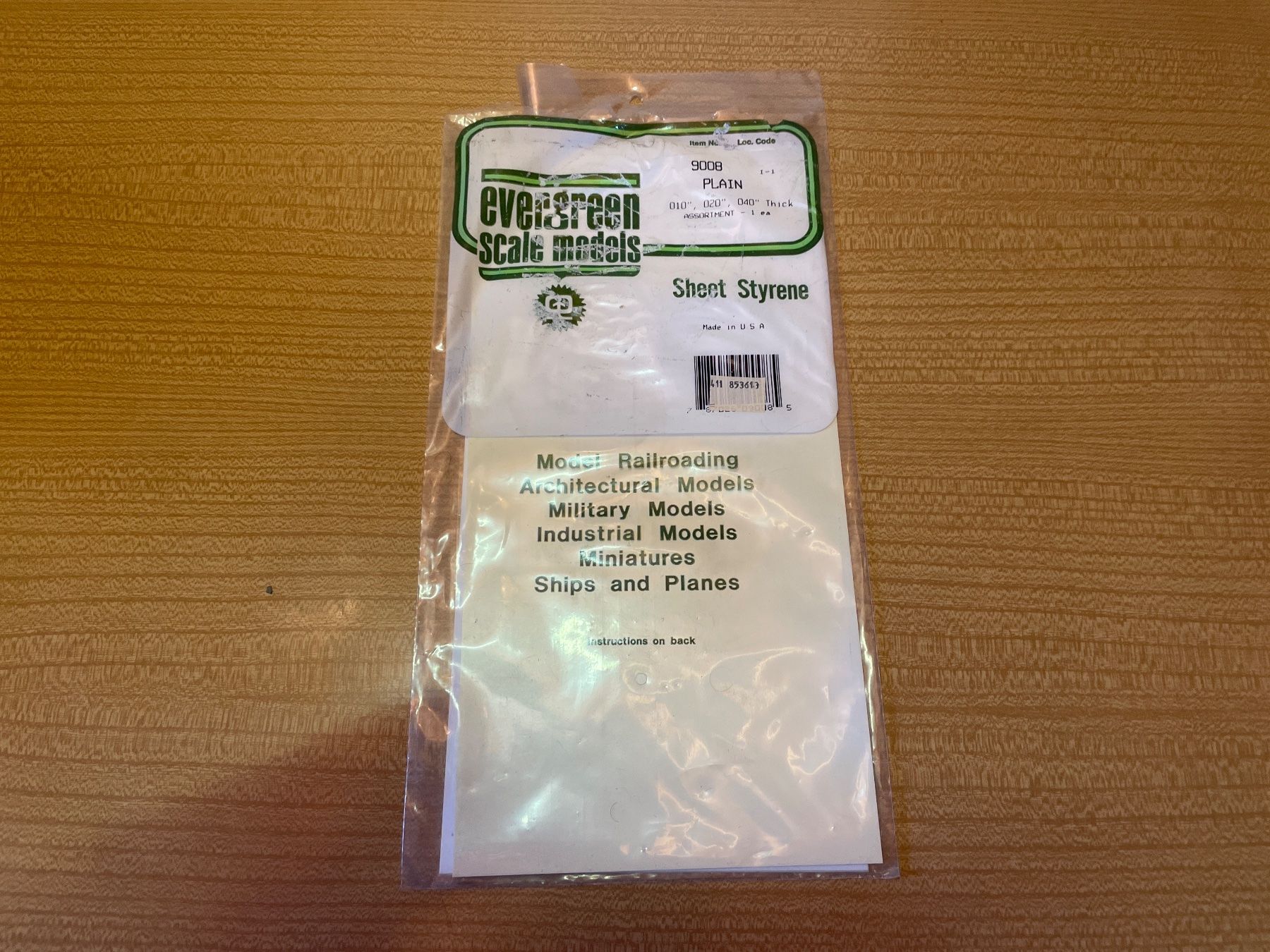 Kit di modellismo & Modellini statici: Evergreen Scale Models 9008 Sheet Styrene – Usato da Suhr venduto da Daneli7