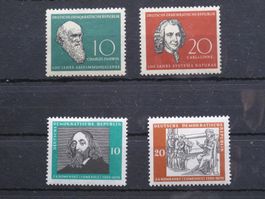 DDR 1958 Charles Darwin / Carl von Linne **