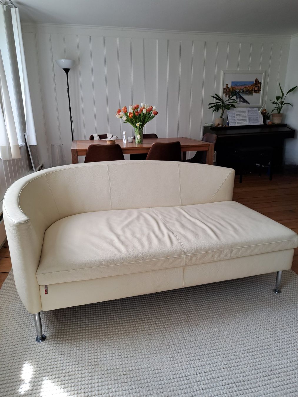 Divani: Dreipunkt Design Sofa Leder, beige – Usato da Winterthur venduto da sarahbischof 3