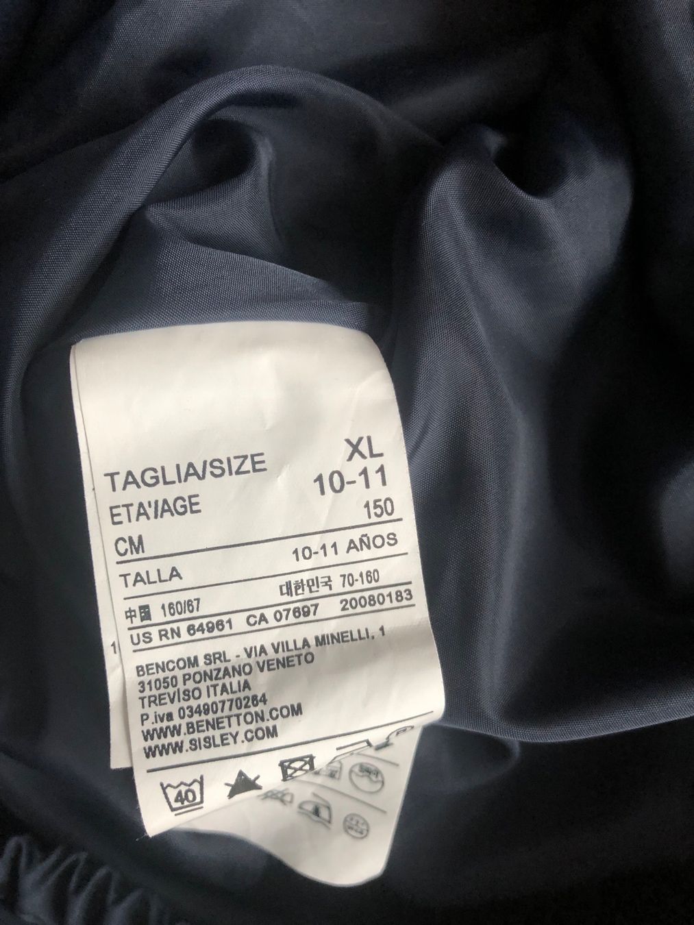 Benetton Giacche & Cappotti: BENETTON JACKE 10-11 dunkelblau – Usato da Wattwil venduto da jopara 2