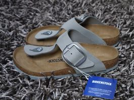Birkenstock, Gizeh Big Buckle, Leder, Gr. 37, dove gray, NEU
