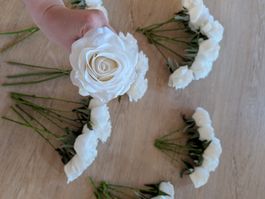 Künstliche Rosen weiss