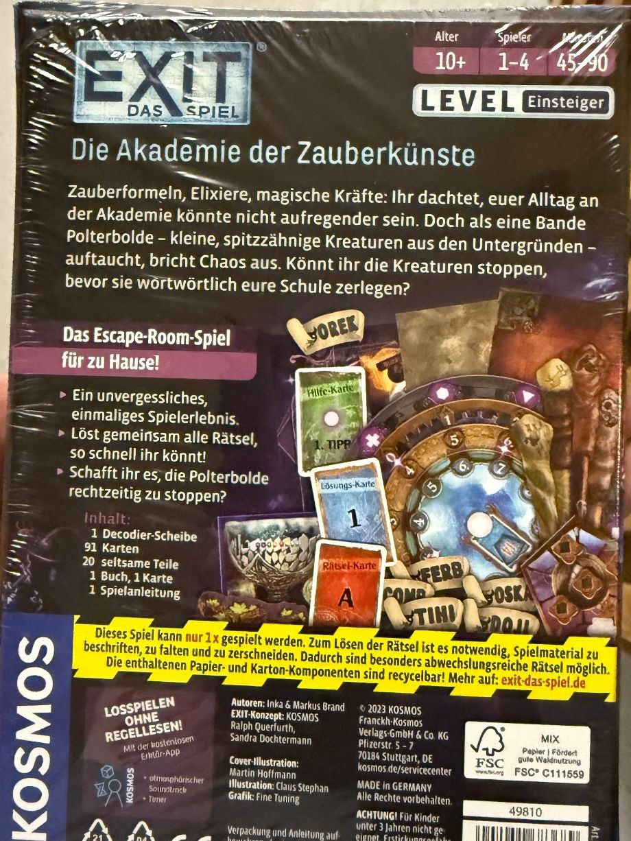 Giochi: Exit Akademie der Zauberkünste – Nuovo e nell'imballaggio originale da Rüti ZH venduto da Meke 1