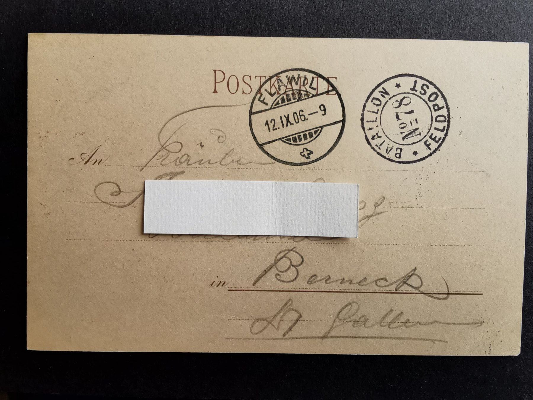 Cartoline postali: Flawil  Litho  1906   Dorfansicht   Feldpost – Usato da Rheineck venduto da kat_7gld 1