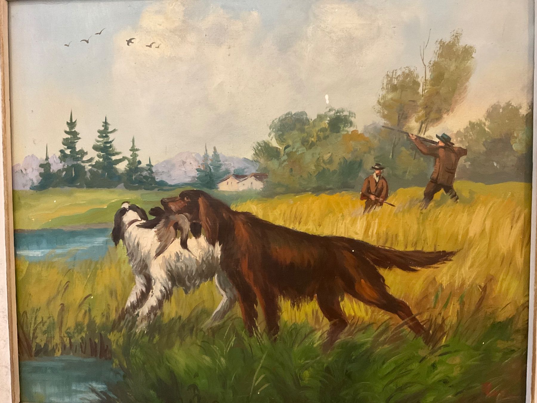 Dipinti: BILD HUNDE MIT RAHMEN – Usato da Scuol venduto da Lotus2020