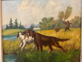 BILD HUNDE MIT RAHMEN