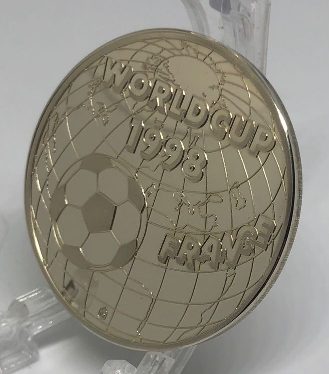 Médaille France Football Euro 1998, Cupro-nickel, édition XXème, état D'occasion