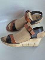 Weinbrenner Keilabsatz Sandalen, Leder, Gr. 39
