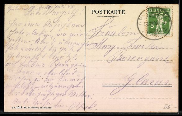 Cartoline postali: AK Interlaken, Teilansicht im Höheweg – Usato da Berlin venduto da bartko-reher 1