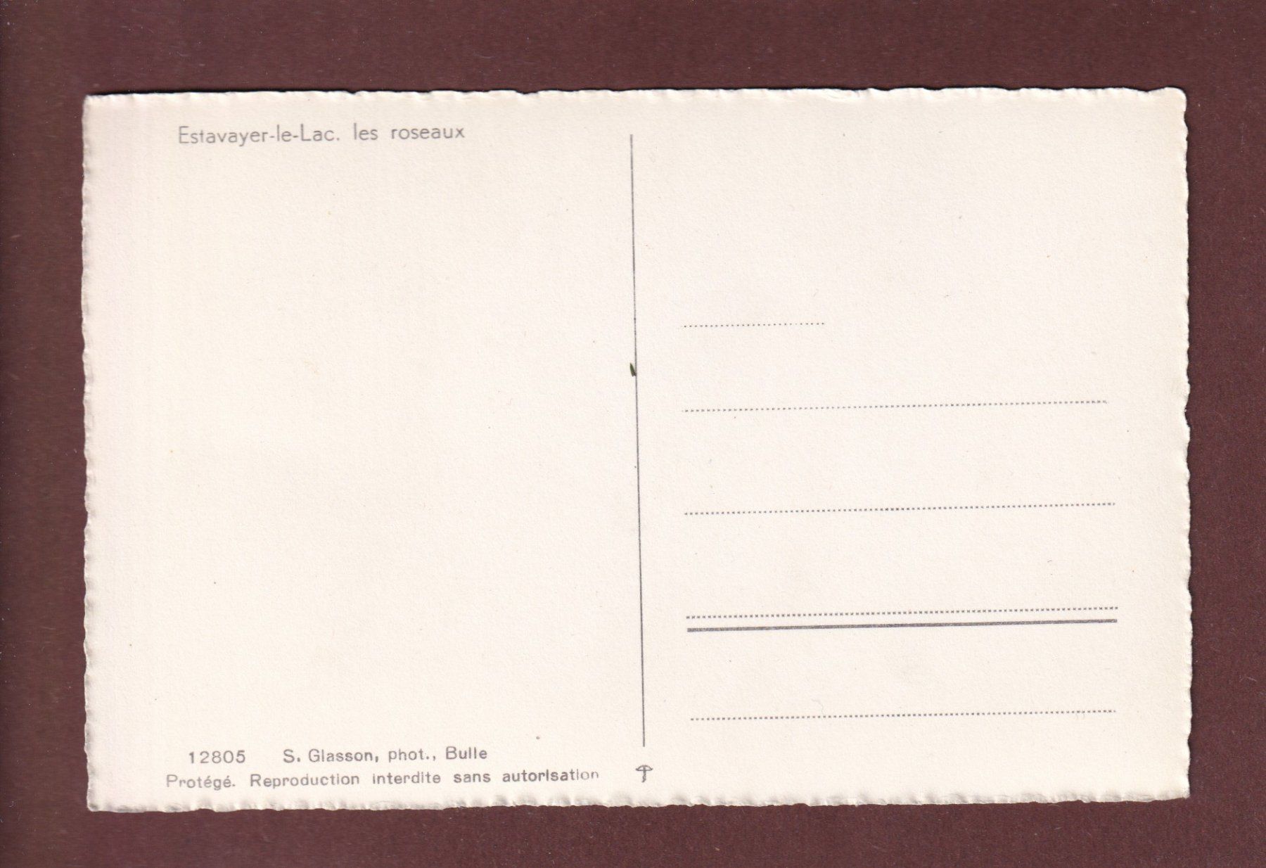 Cartoline postali: ESTAVAYER - Les Roseaux – Usato da Pully venduto da nicecards-shop 1