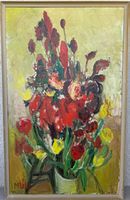 Ölgemälde Blumenstrauss signiert M. Lelz gerahmt 40x60cm