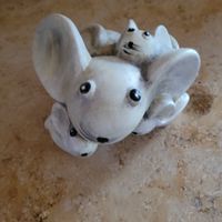Mäusedeko aus Keramik Höhe ca 10.5 cm