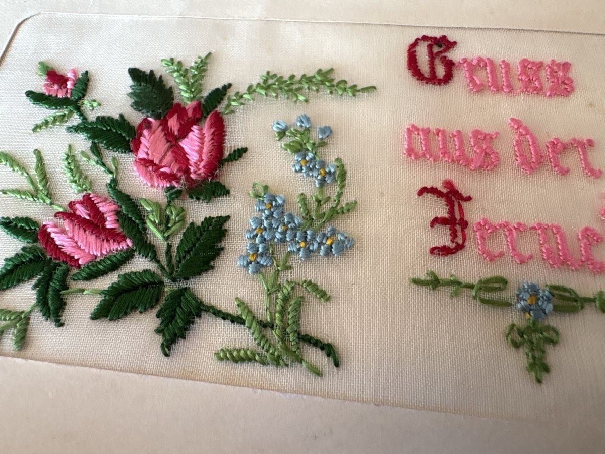 Cartoline postali: AK mit Stickerei Text / antik – Usato da Rümlang venduto da Kartenpost1 2