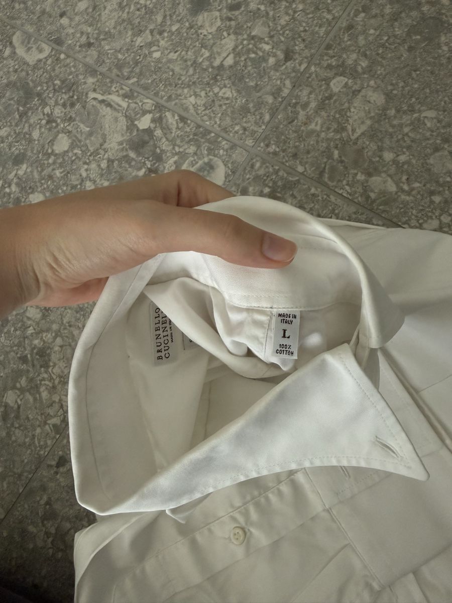 Camicie: Brunello Cucinelli Herren Hemd weiss – Usato da Birmensdorf ZH venduto da nin.am 2