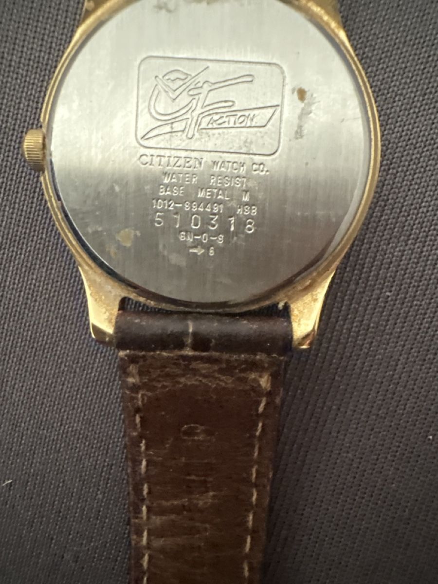 Citizen Orologi: Citizen Watch - Gold Plated with Brown Leather Strap – Usato da Wil SG venduto da Carioca84 2