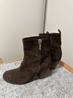Jan & Janet Wildleder Stiefel Gr. 39 Top Zustand Braun