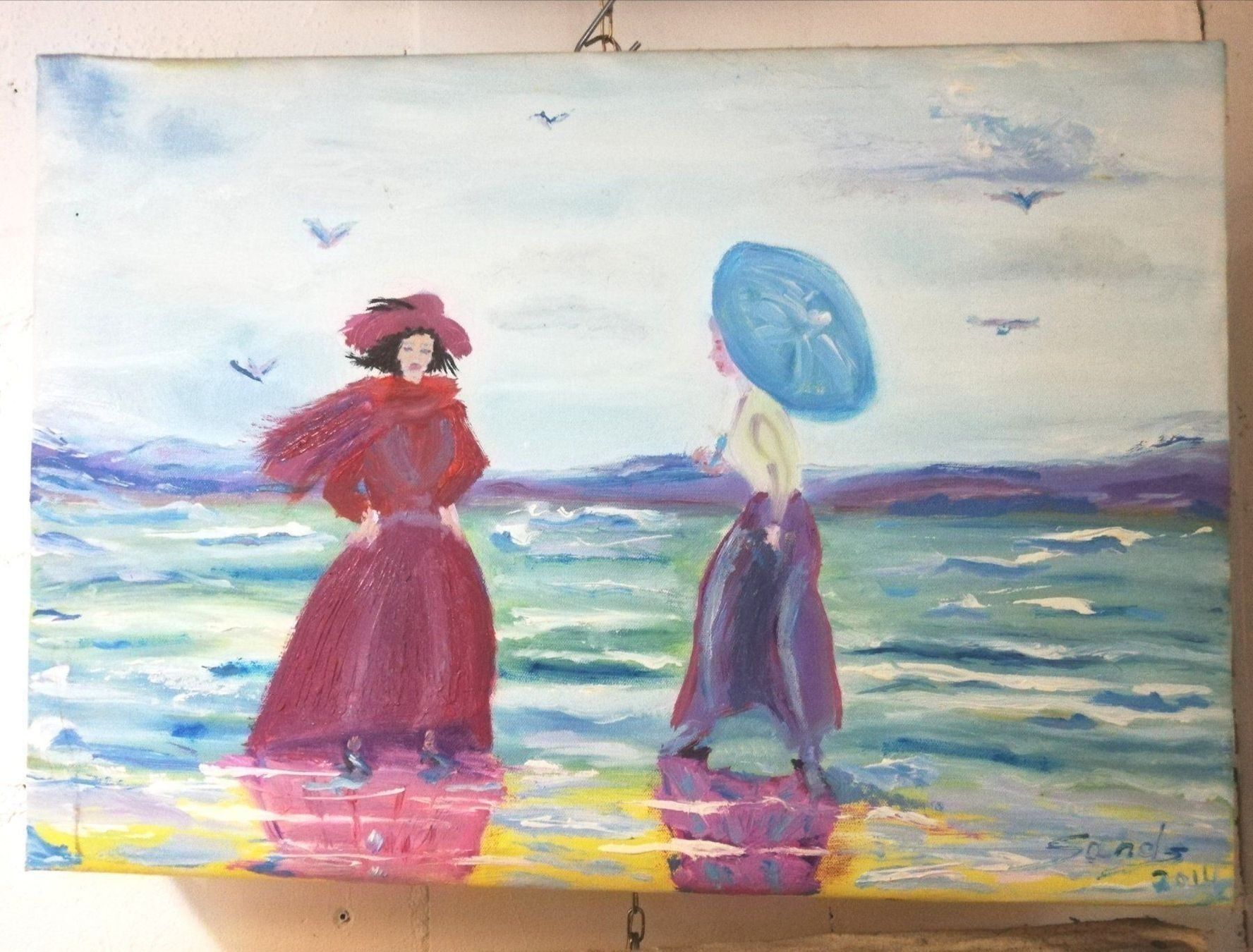 Gemälde: Gemälde Portrait Frauen am Strand Bild – Gebraucht aus Zollikerberg von HillyBilly 1