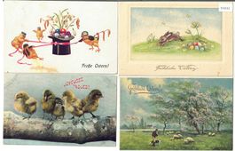 4 AK - Frohe Ostern - Joyeuses Paques