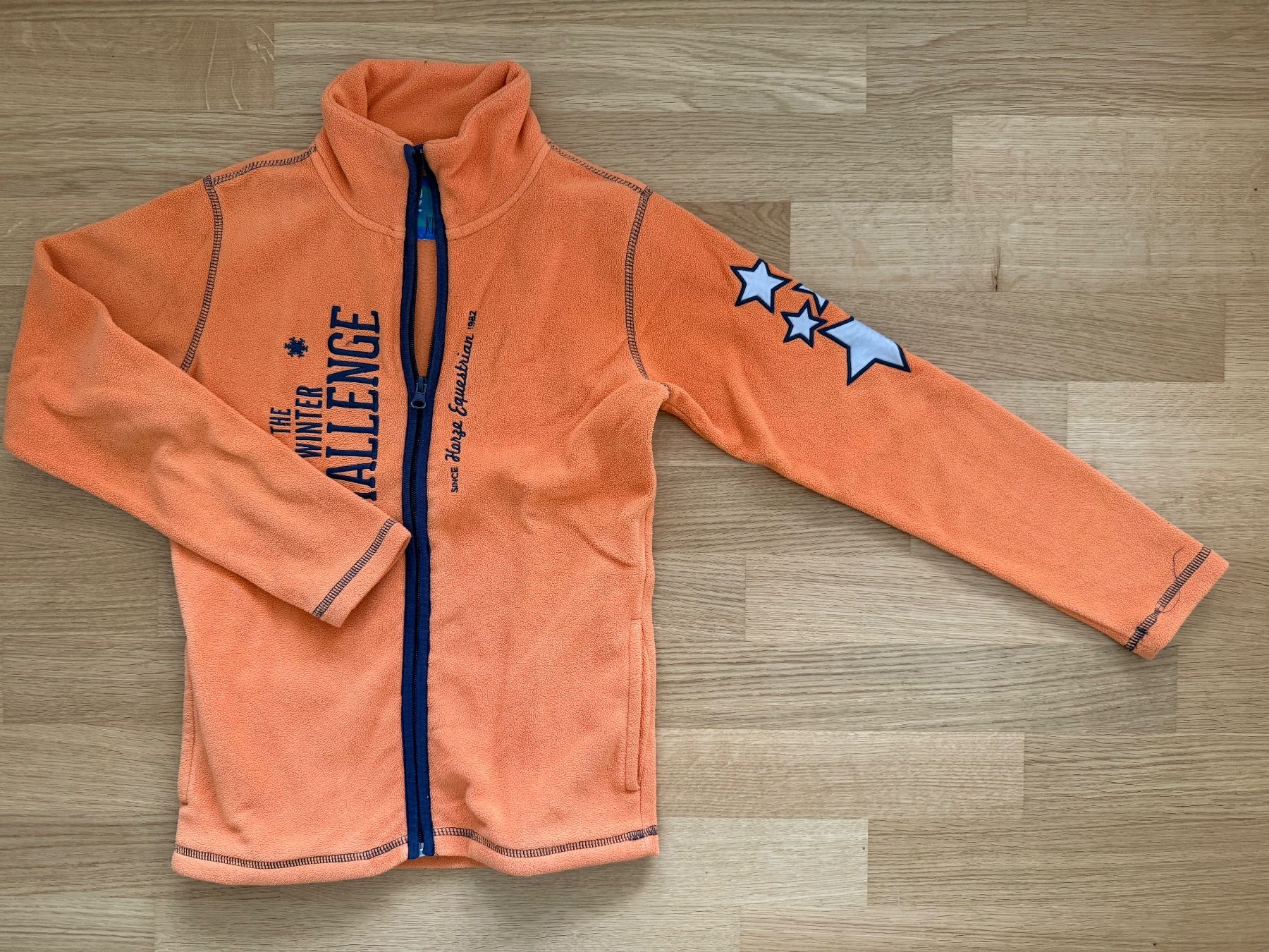 Jacken & Mäntel: Orange Fliessjacke Gr 146/152 – Gebraucht aus Hünibach von rotestandem01