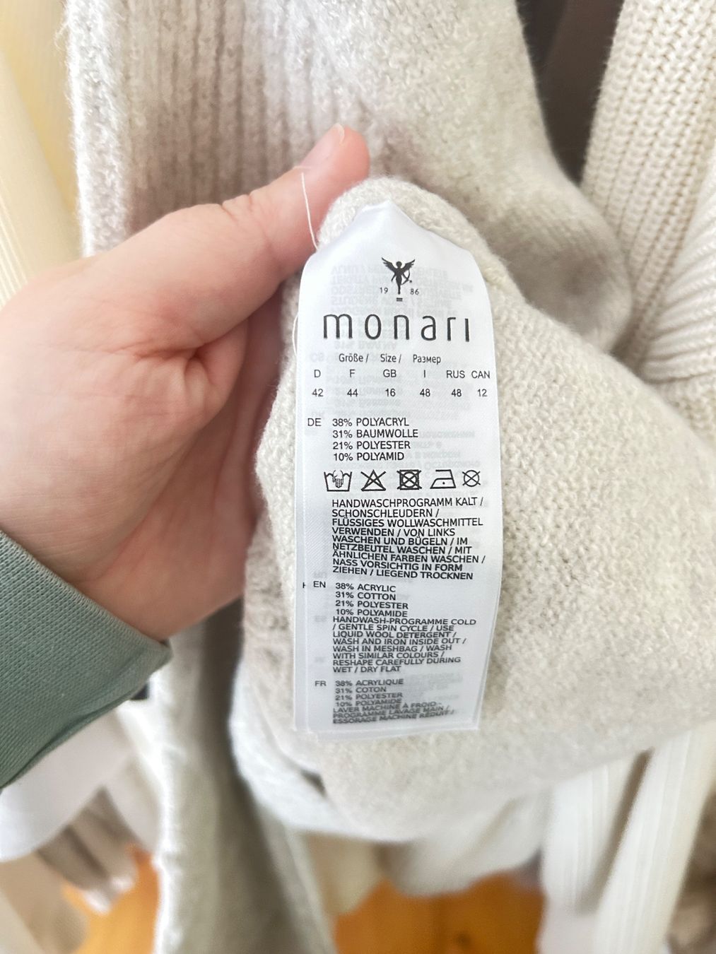 Monari Maglioni & Felpe: Monari Pullover, Strickmuster, Grösse 42, Neu – Nuovo e nell'imballaggio originale da Kehrsiten venduto da fot_55m5 5