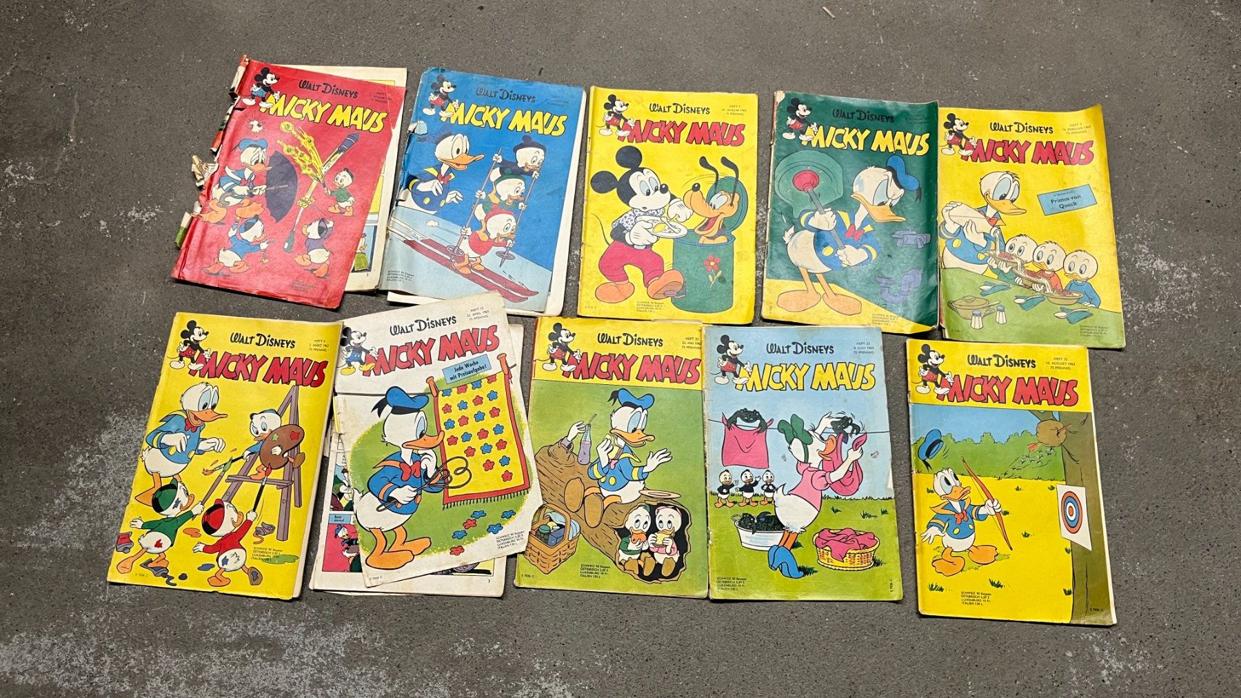 Comics: Mickey Maus Hefte 1963, 34 Stück – Gebraucht aus Bern von daskannweg
