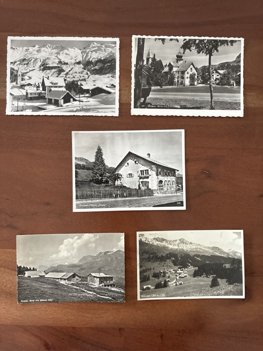 Cartoline postali: 5 Ansichtskarten Schweiz von Parpan GR – Usato da Oftringen venduto da Cla.vD.74