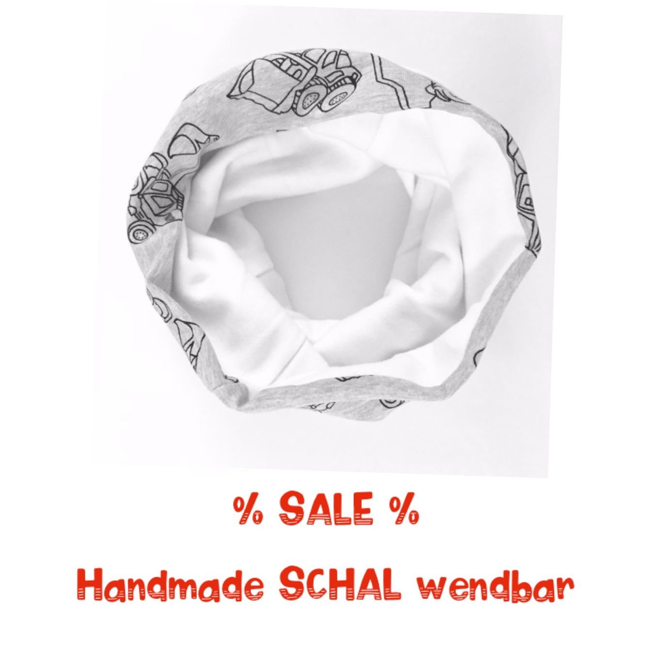 Sonstige Jungenkleidung: HANDMADE Schlauchschal BAUSTELLE wendbar – Neu und originalverpackt aus Emmenbrücke von swissmade-miracles
