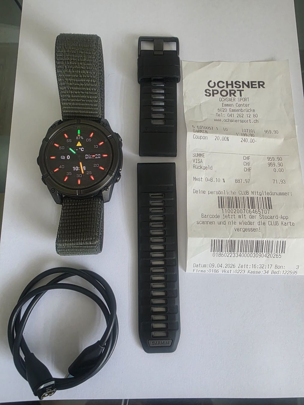 Garmin Smartwatch: Fenix 8 51mm AMOLED saphir – Neu (gemäss Beschreibung) aus Romanens von wba_gxh9