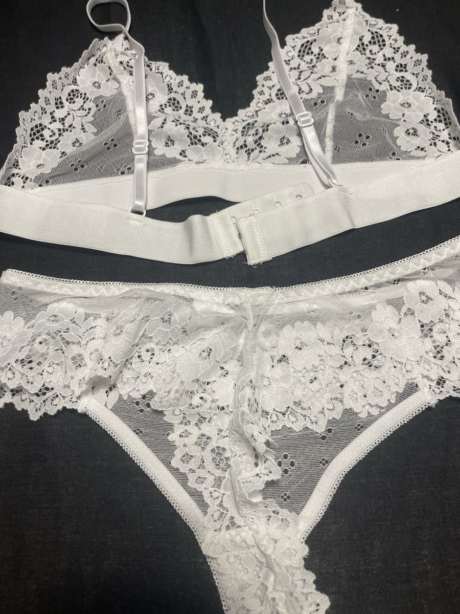 Altra biancheria intima: Set Intimo Bianco Pizzo Elegante e Sensuale-nuovo M/L – Nuovo e nell'imballaggio originale da Locarno venduto da Fixed8 9