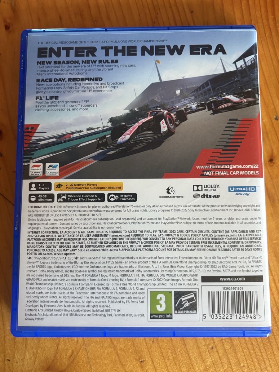 Jeux: F1 22 PlayStation5 Multilingue – D'occasion à La Brévine par daduszka 1