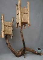 Abendlicht – skulpturale Lampe aus Naturholz