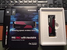 Samsung 990 Pro HS 1TB, NVMe, 1000GB M.2 wie NEU! OVP!
