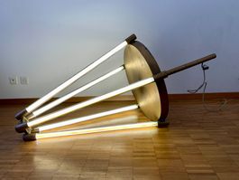 5-strahlige Deckenleuchte aus dem Opernhaus Zürich / 150 cm