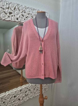 WUNDERSCHÖNE ROSA STRICKJACKE, NILE Gr.L, passt zu ODD MOLLY