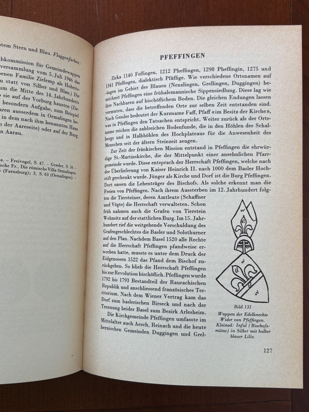 Libri: GEMEINDEWAPPEN VON BASELLAND Paul Sutter 1966 – Usato da THERWIL venduto da Fcbbasel 4