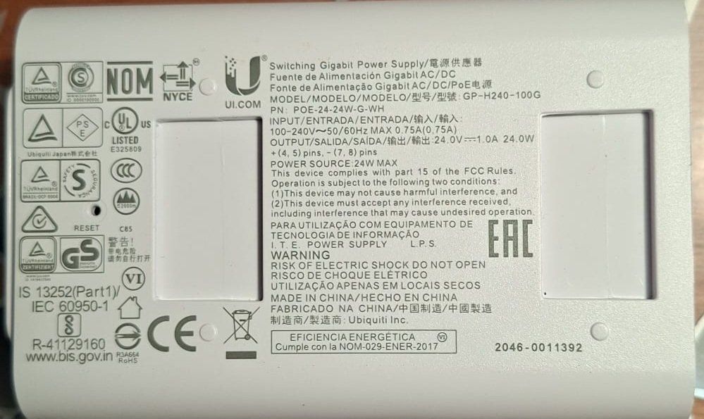 Ubiquiti Unità & Adattatore: Ubiquity POE 24V, 1A , 1 Gbps – Usato da Ostermundigen venduto da for_sh7k 3