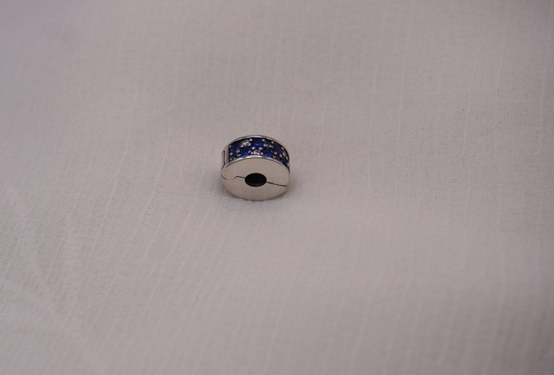 Anhänger: Charm zu Pandora "blauer Clip" Silber 925 – Neu (gemäss Beschreibung) aus Niederbüren von Fidi5