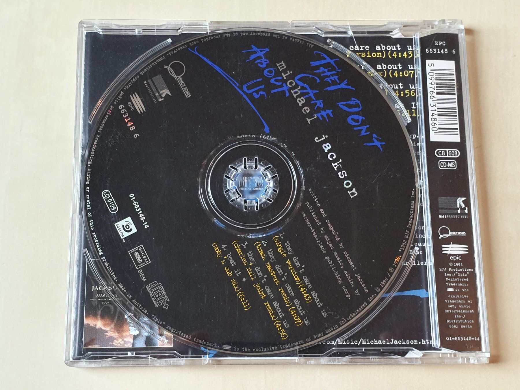 CD: Michael Jackson They don't care about us – Usato da Stansstad venduto da collectorsshop 1