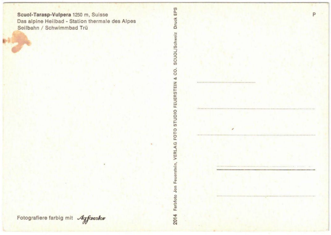 Cartoline postali: Scuol - 2 Bild AK – Usato da Binningen venduto da Mountainrider 1