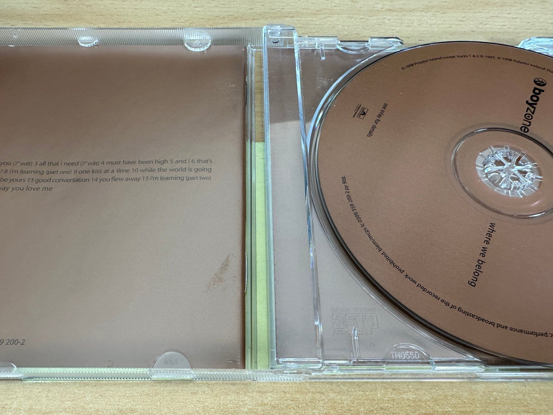 CD: Boyzone – Where We Belong – Usato da Rikon im Tösstal venduto da Alpenmutz 2