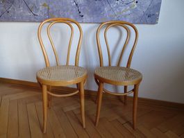 Vintage Bugholzstühle im Thonet-Stil – 2er Set