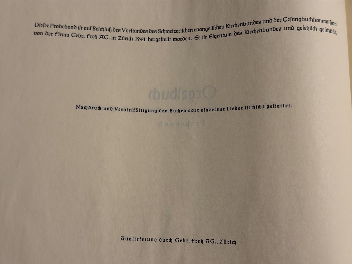Libri: Orgelbuch zum Gesangsbuch der ev.-ref. Kirchen d. Schweiz – Nuovo (secondo la descrizione) da Freienwil venduto da Herr_Hens 2
