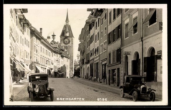 Cartoline postali: AK Bremgarten, Strassenpartie im Ort – Usato da Berlin venduto da bartko-reher