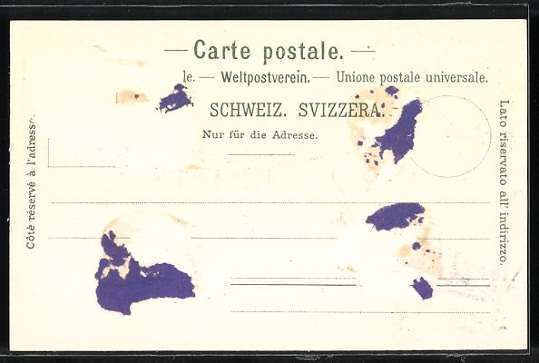 Cartoline postali: Winter-Lithographie Basel, Pfalz, St. Jo – Usato da Berlin venduto da bartko-reher 1