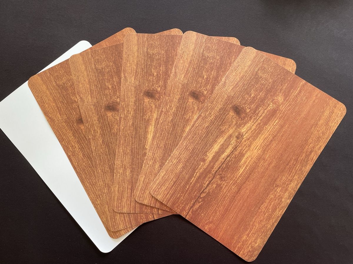 Set di tavolo e panche: Tischsets 6 Stück Holzoptik, NEU – Nuovo (secondo la descrizione) da Kaltbrunn venduto da pooc1975