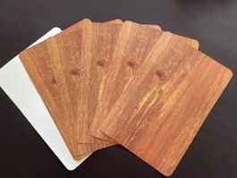 Tischsets 6 Stück Holzoptik, NEU