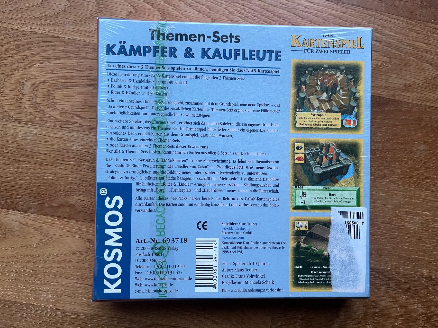 Kosmos Giochi: Siedler Catan Kämpfer & Kaufleute – Nuovo e nell'imballaggio originale da Gurmels venduto da sar_znc6 1