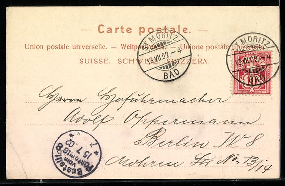 Cartoline postali: Celerina, Generalansicht mit Gebirgspano – Usato da Berlin venduto da bartko-reher 1