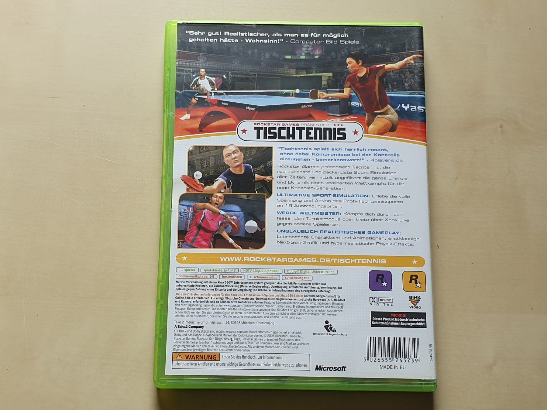 Microsoft Giochi: Tischtennis – Usato da Stansstad venduto da collectorsshop 1